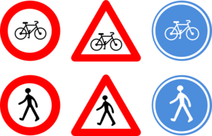 299x192 Bicycle Traffic Signs Clip Art