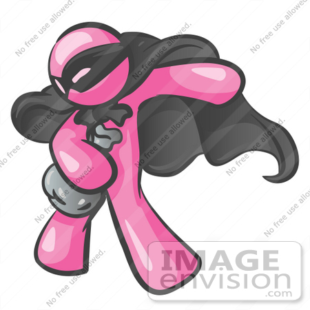 450x450 Clip Art Graphic Of A Pink Guy Character Robber