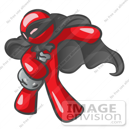 450x450 Clip Art Graphic Of A Red Guy Character Robber