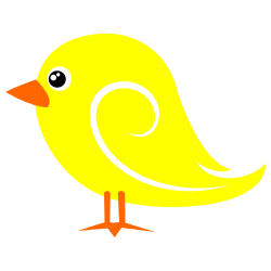 250x250 Clip Art Yellow Bird
