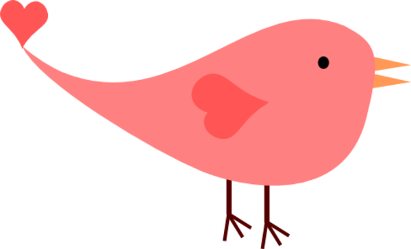 600x364 Cute Pink Bird Clip Art Free Clipart