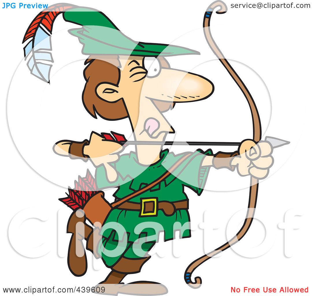 1080x1024 Royalty Free (Rf) Clip Art Illustration Of A Cartoon Robin Hood