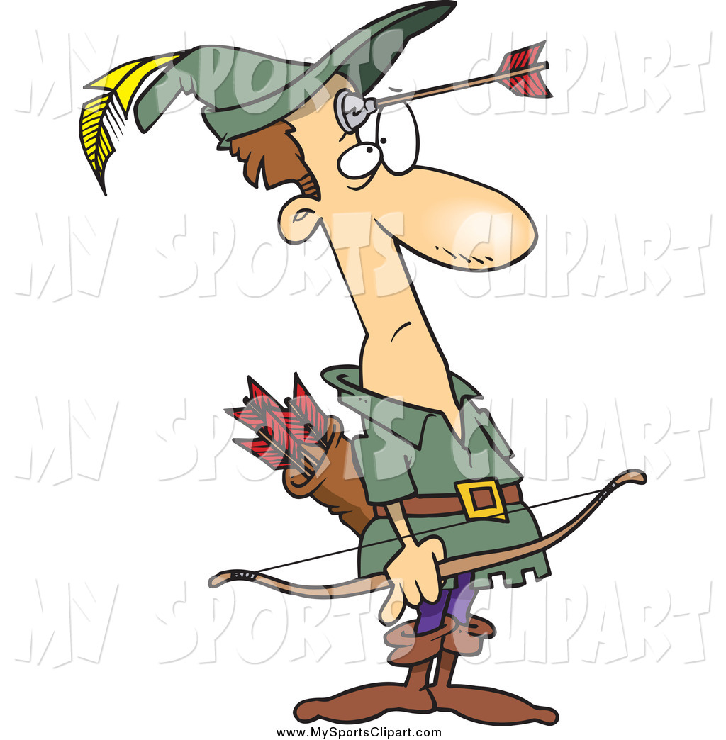 1024x1044 Sports Clip Art Of A Cartoon Unhappy Robin Hood With An Arrow