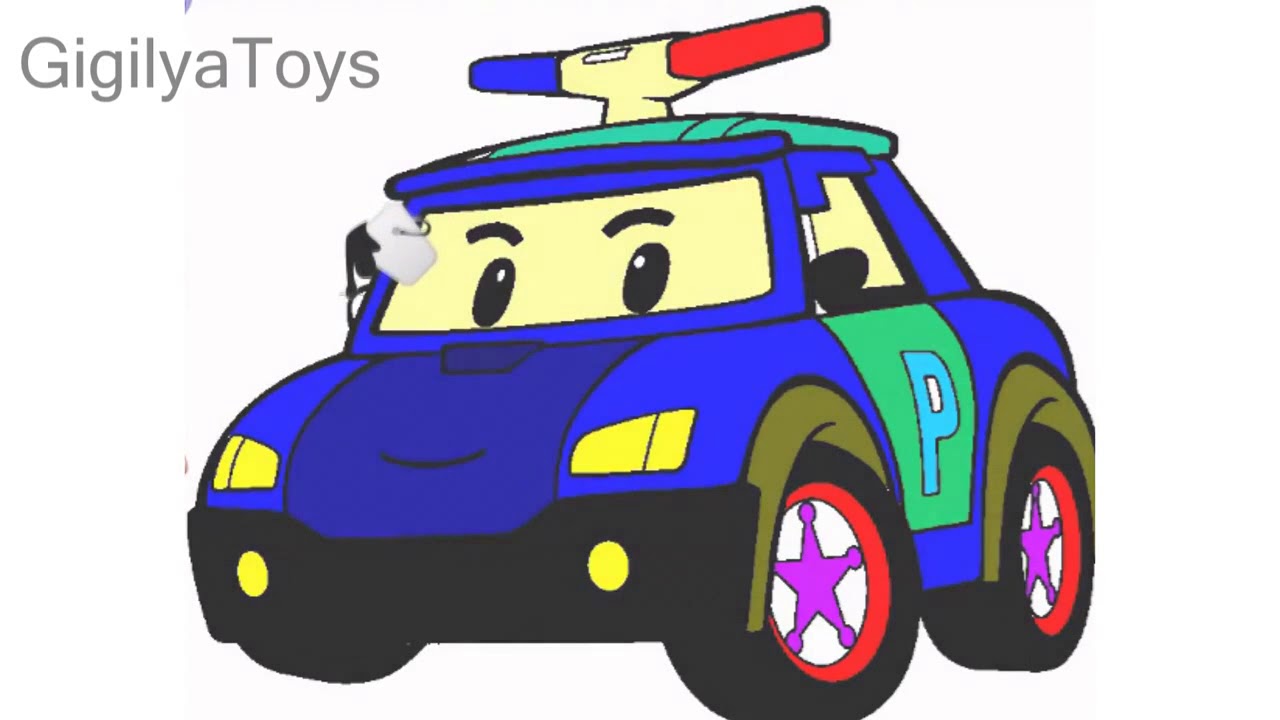 1280x720 Peppa Pig Coloring Book! Robocar Poli, Paw Patrol, Barboskini