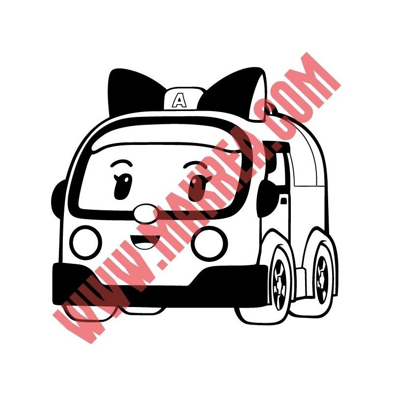 800x800 Sticker Robocar Poli
