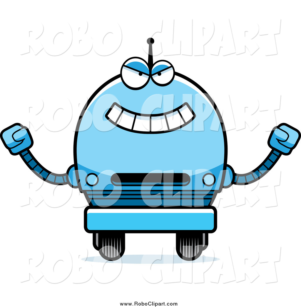 1024x1044 Clip Art Of An Evil Angry Blue Robot Boy By Cory Thoman