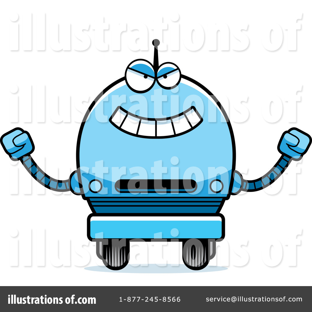 1024x1024 Blue Robot Clipart