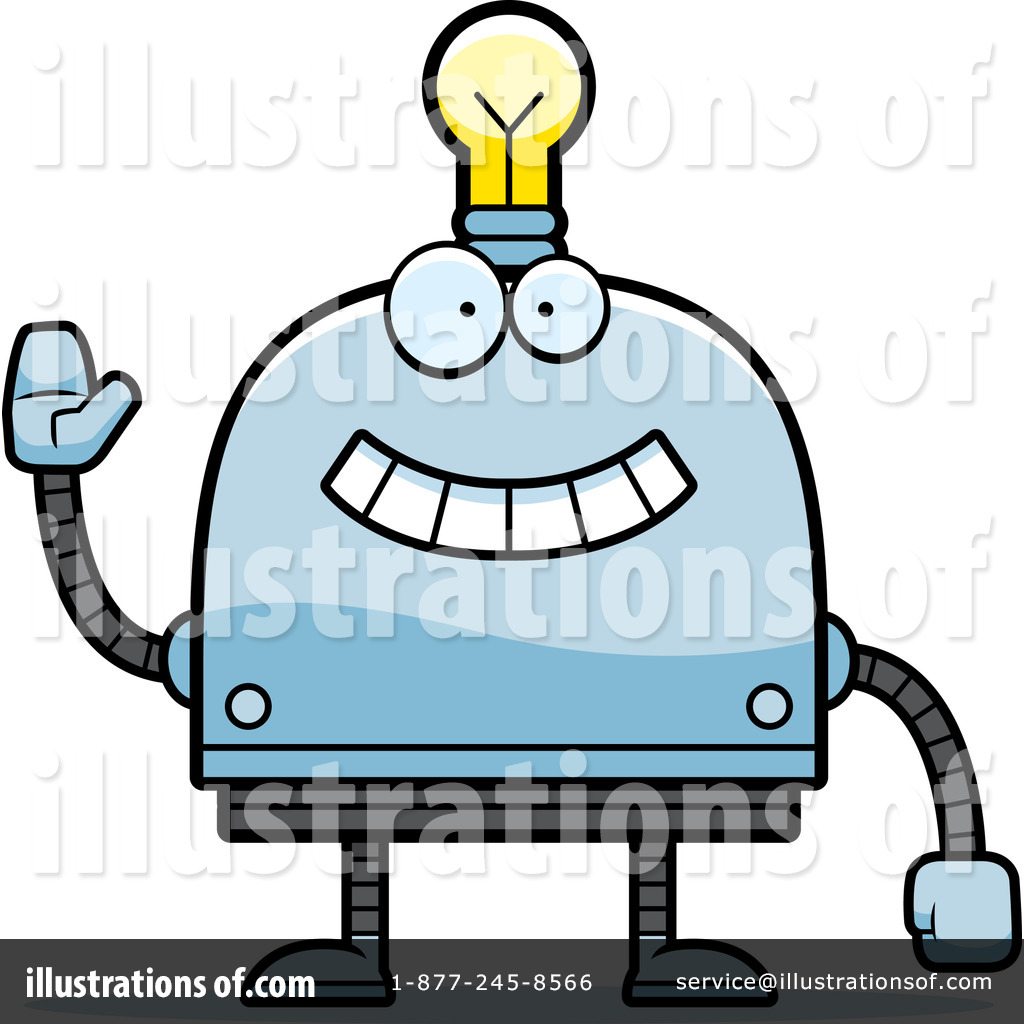 1024x1024 Light Bulb Robot Clipart