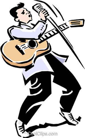 298x480 Rock N Roll Musician Singing Royalty Free Vector Clip Art