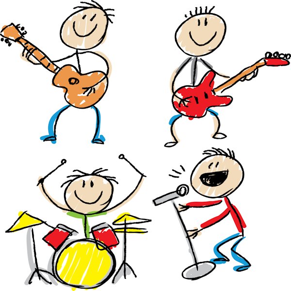 600x600 Rock Band Clipart Kids Rock