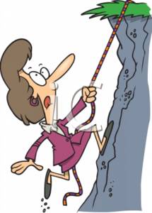 215x300 Funny Rock Climbing Clipart