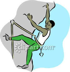 294x300 Man Lead Climbing