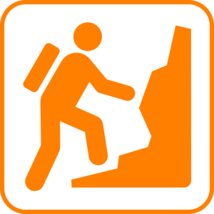 300x300 Orange Climber Clip Art