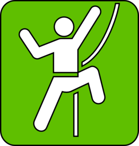 285x299 Rock Climbing Symbol Green Clip Art