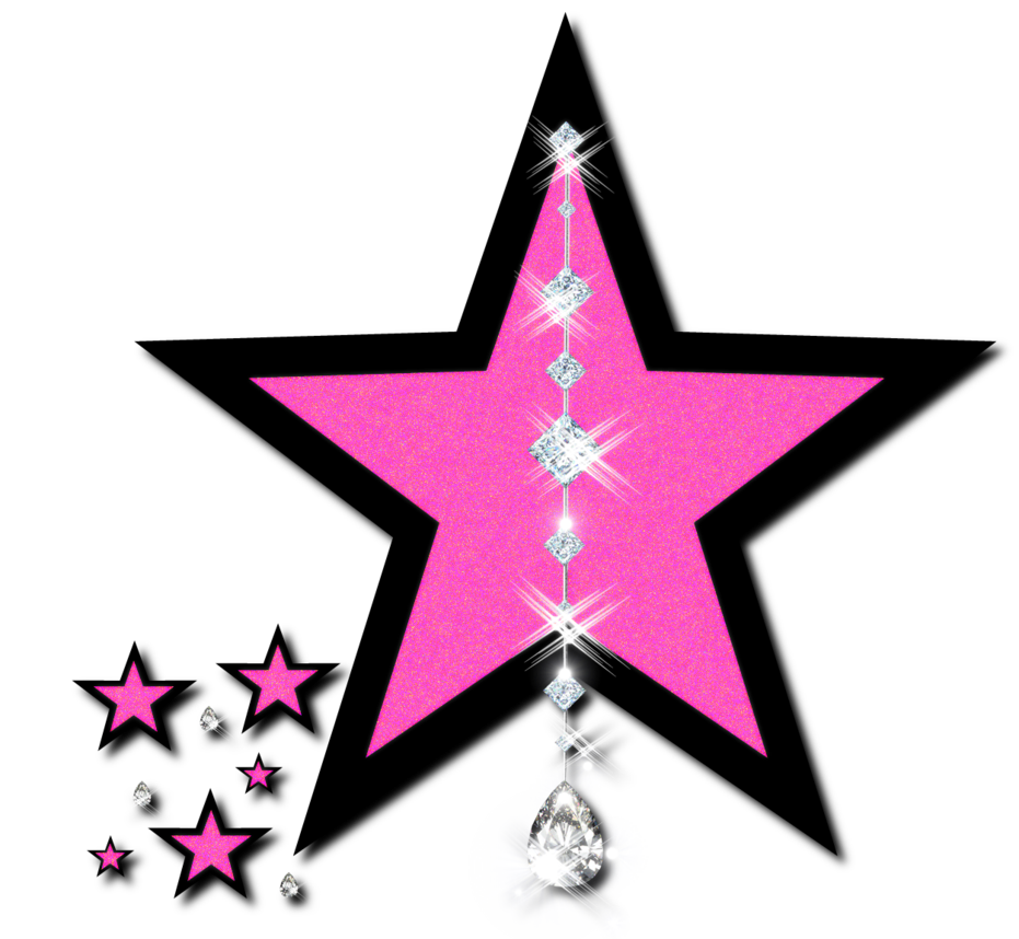 931x858 Pink Perfection Black Star, Clip Art And Star