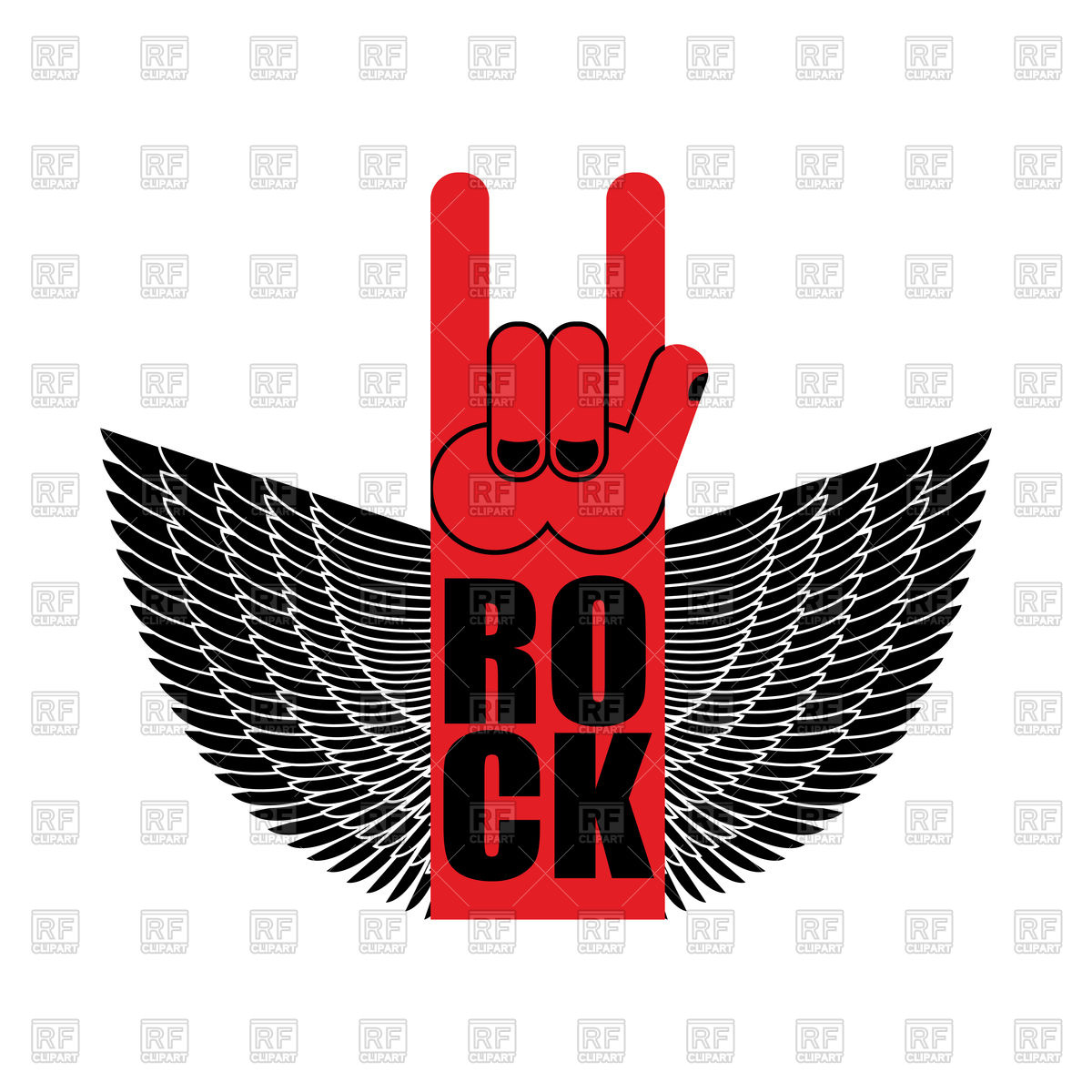 1200x1200 Hand With Rock And Roll Sign, Symbol For Rock Festival Royalty