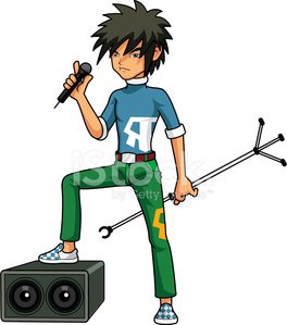 264x299 Rock And Roll Cartoon Premium Clipart