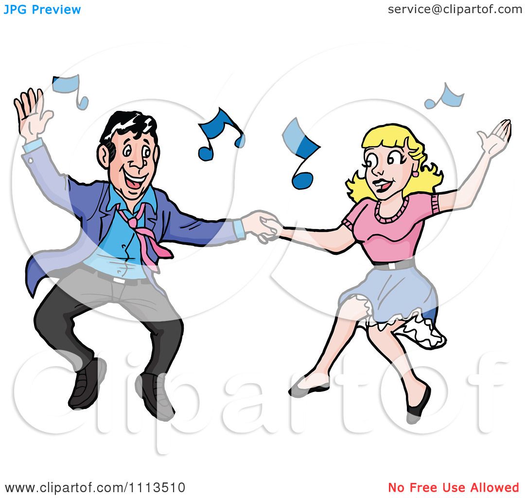 1080x1024 Clipart Retro Rockabilly Couple Jive Dancing