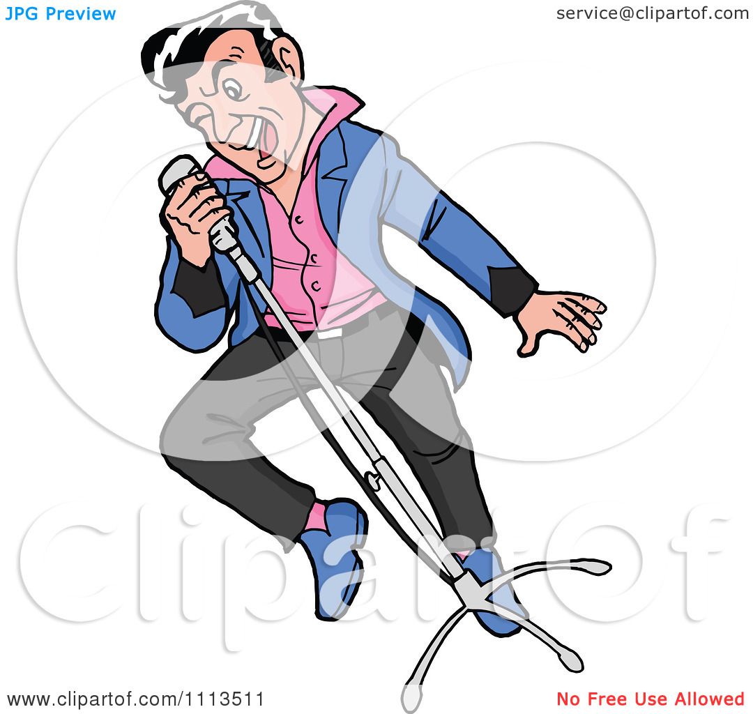 1080x1024 Clipart Retro Rockabilly Man Musician Singing