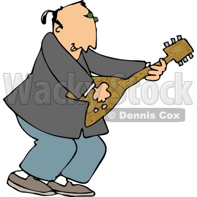 400x400 Old Rocker Playing A Guitar Clipart Djart