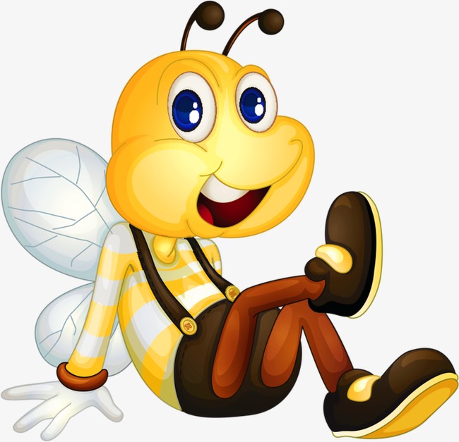 650x627 Rocker His Legs Cartoon Bee, Cartoon, Child, Bee Png Image