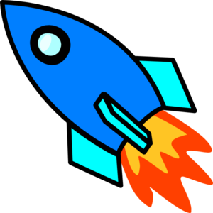 300x300 Blue Rocket Clip Art Clipart Panda