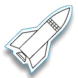 300x300 Rocket Outline Clip Art