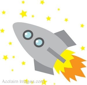 300x293 Clip Art Of A Rocket With Stars