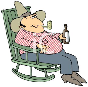 350x345 Frog Rocking Chair Royalty Free Clip Art Image Hillbilly Man
