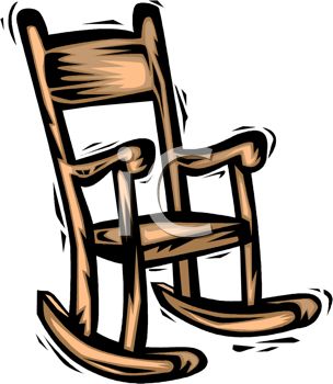 304x350 Picture Of A Cartoon Wooden Rocking Chair In A Vector Clip Art