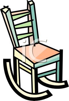 241x350 Picture Of A Wooden Rocking Chair In A Vector Clip Art