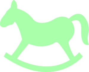 300x243 Green Rocking Horse Clip Art