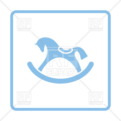 400x400 Rocking Horse Icon Royalty Free Vector Clip Art Image