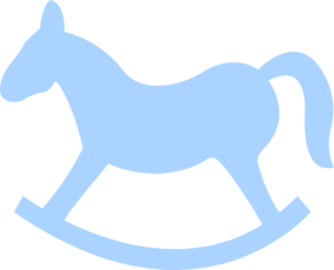 300x243 Blue Rocking Horse Clip Art