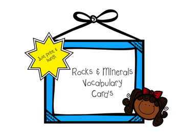 350x263 Rocks And Minerals Vocabulary Cards By Keegan For Kids Tpt