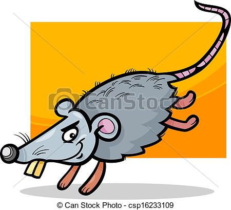 450x409 Mouse Or Rat Cartoon Illustration. Cartoon Illustration