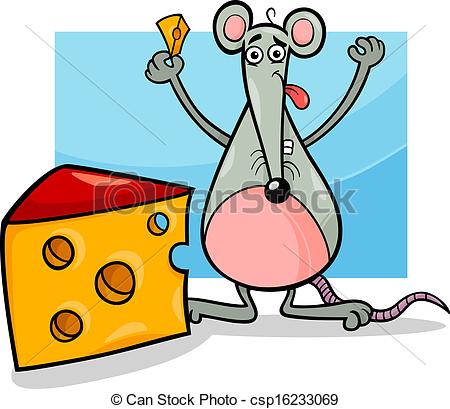 450x409 Mouse With Cheese Cartoon Illustration. Cartoon Illustration