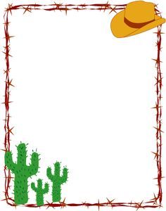 236x300 Free Printable Clip Art Borders Barbed Wire Cowboy Rodeo Border