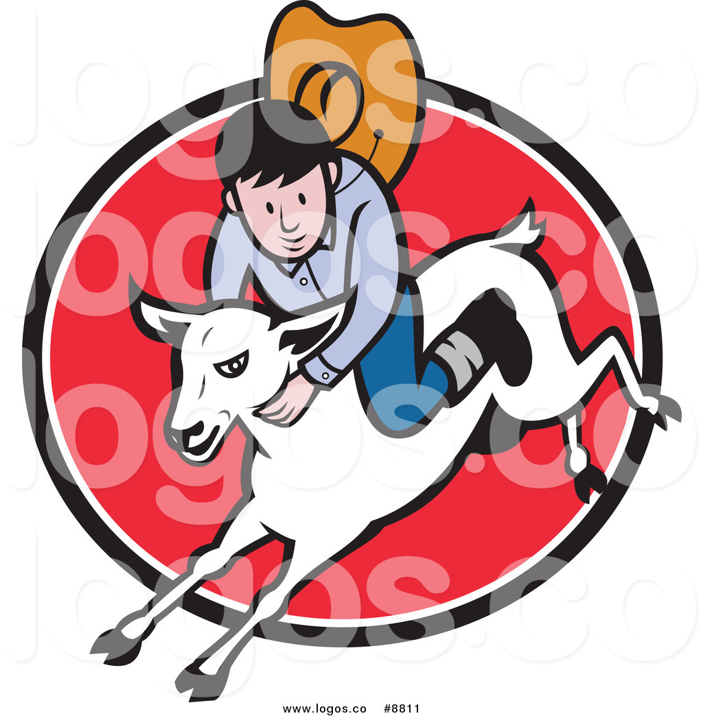 1024x1044 Royalty Free Clip Art Vector Logo Of A Junior Rodeo Cowboy Riding