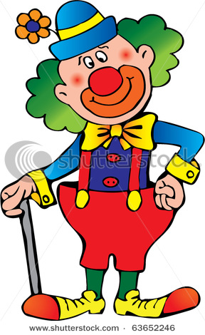 288x470 Picture Of Clown Standing With One Hand On His Hipnd Holding