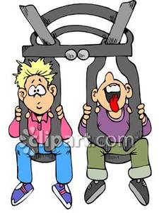 225x300 Two Men Ready To Ride In A Suspended Roller Coaster