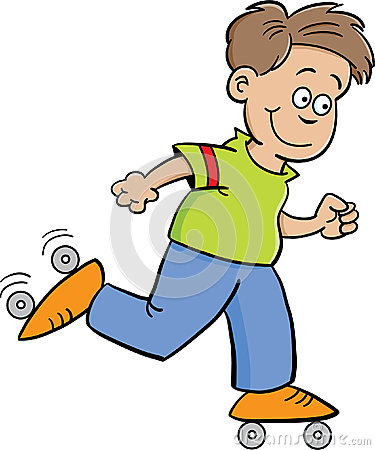 375x450 Roller Skating Person Clipart