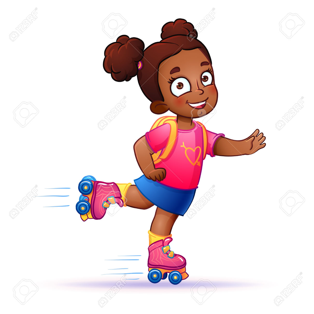 1300x1300 Little Girl Clipart Roller Skating