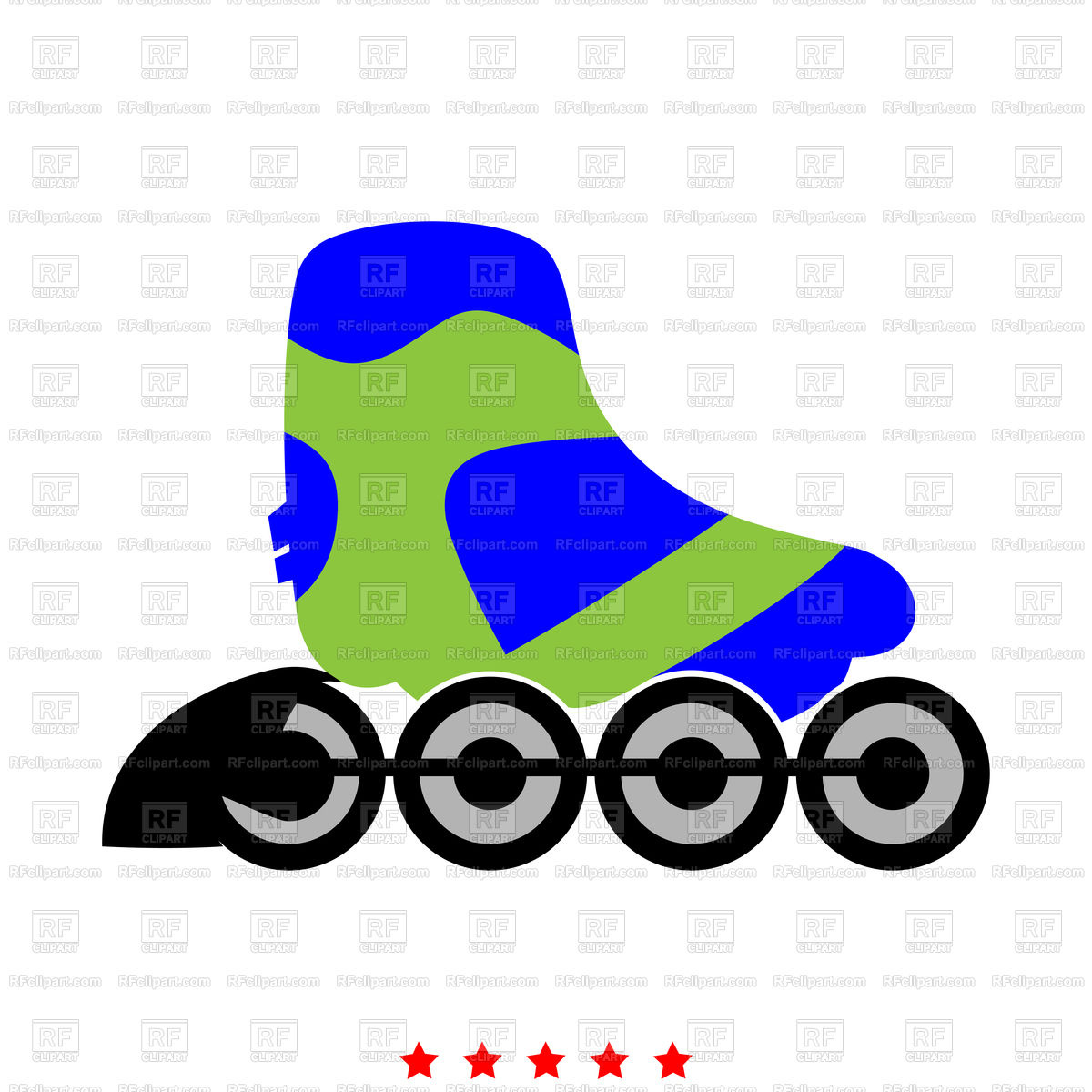 1200x1200 Roller Skate Icon Simple Style Royalty Free Vector Clip Art Image