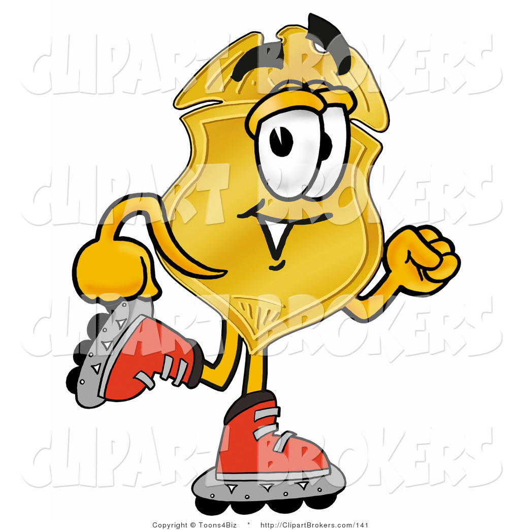 1024x1044 Clip Art Cartoon Of A Golden Police Badge Mascot Cartoon Character