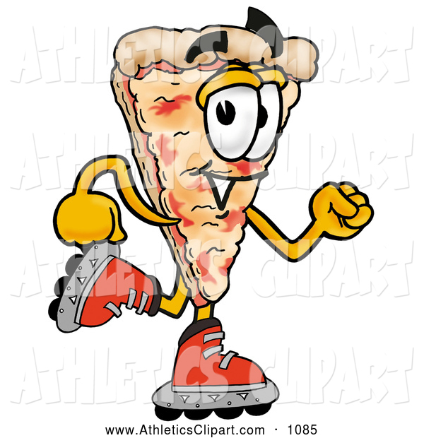 600x620 Clip Art Of A Smiling Slice Of Pizza Mascot Cartoon Character