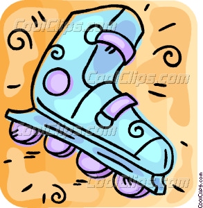 293x300 Rollerblading Vector Clip Art