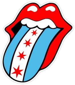 263x300 Rolling Stones Chicago Flag Fan Sticker Decal Vinyl Window Bumper