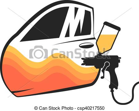 450x362 Painting Cars Vector For Business, And Spray The Car Door Clipart
