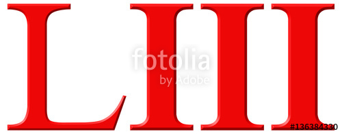 500x196 Roman Numeral Liii, Tres Et Quinquaginta, 53, Fifty Three, Isola